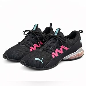 PUMA Riaze Prowl Pop Running Sneakers Black Pink Sea Green | Women’s Size 11